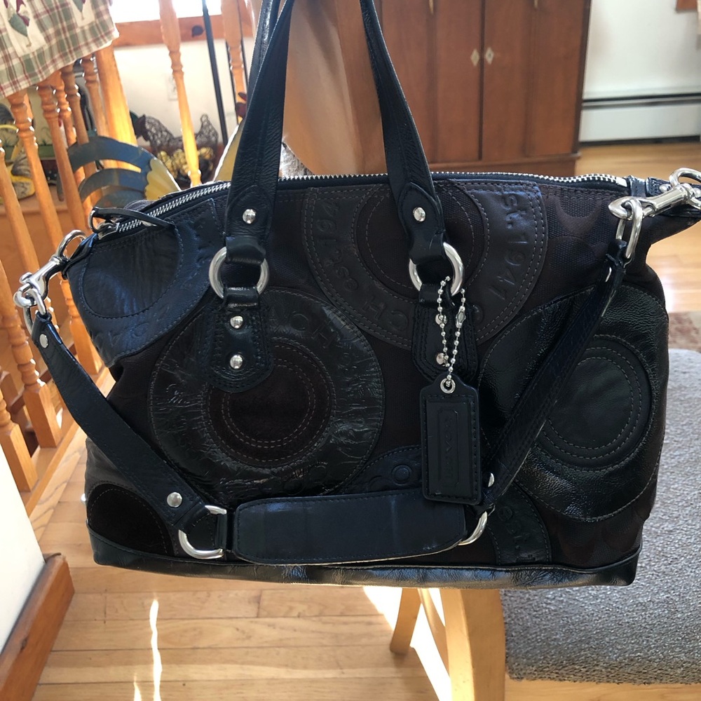 Coach Patchwork Ashley Leather Satchel Shoulder Bag - Picture 3 of 16